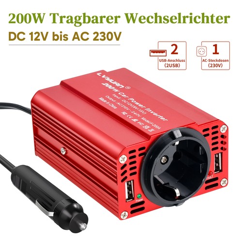 Auto 200w spannungswandler 12v - spannungswandler,
