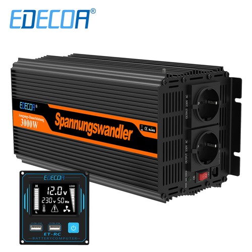 Edecoa spannungwandler 12v auf - spannungwandler,