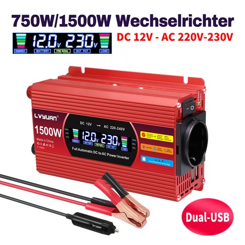 750w 1500w wechselrichter 12v - 750w,