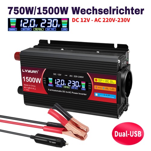 750w 1500w wechselrichter 12v - wechselrichter,