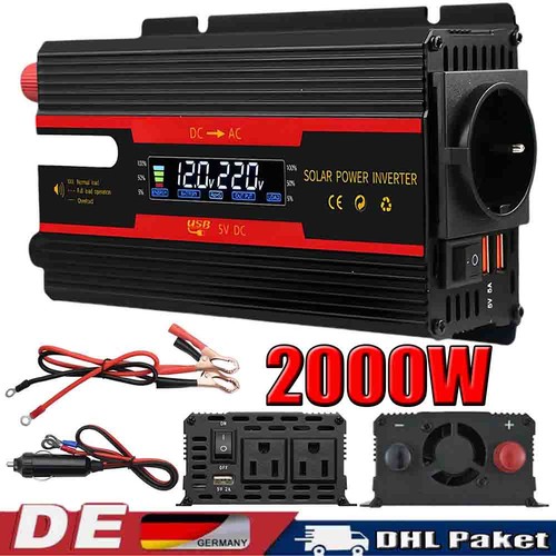 Wechselrichter 2000w 12v auf - 2000w,