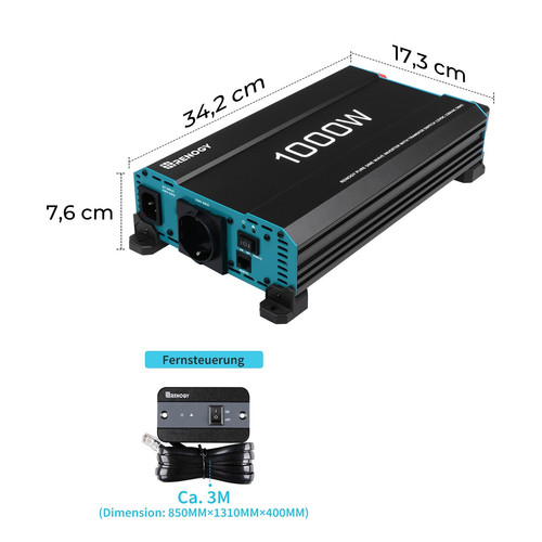Renogy 12v 230v - zu, 1000w/2000w