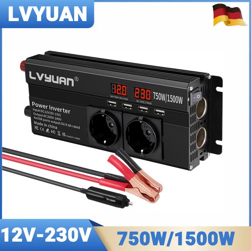 750w 1500w wechselrichter 12v - 1500w,